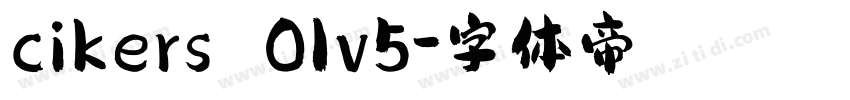 cikers 01v5字体转换